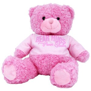 plush pink candy cub with Bear Hugs from Penn State shirt
